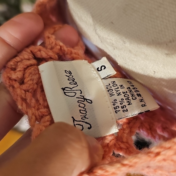 Anthropologie Pink Crochet Cardigan Sweater - Picture 12 of 12